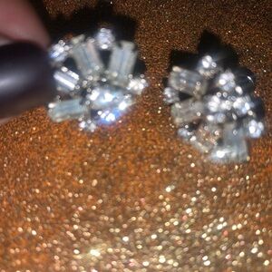 Elegant Silver Crystal Earrings